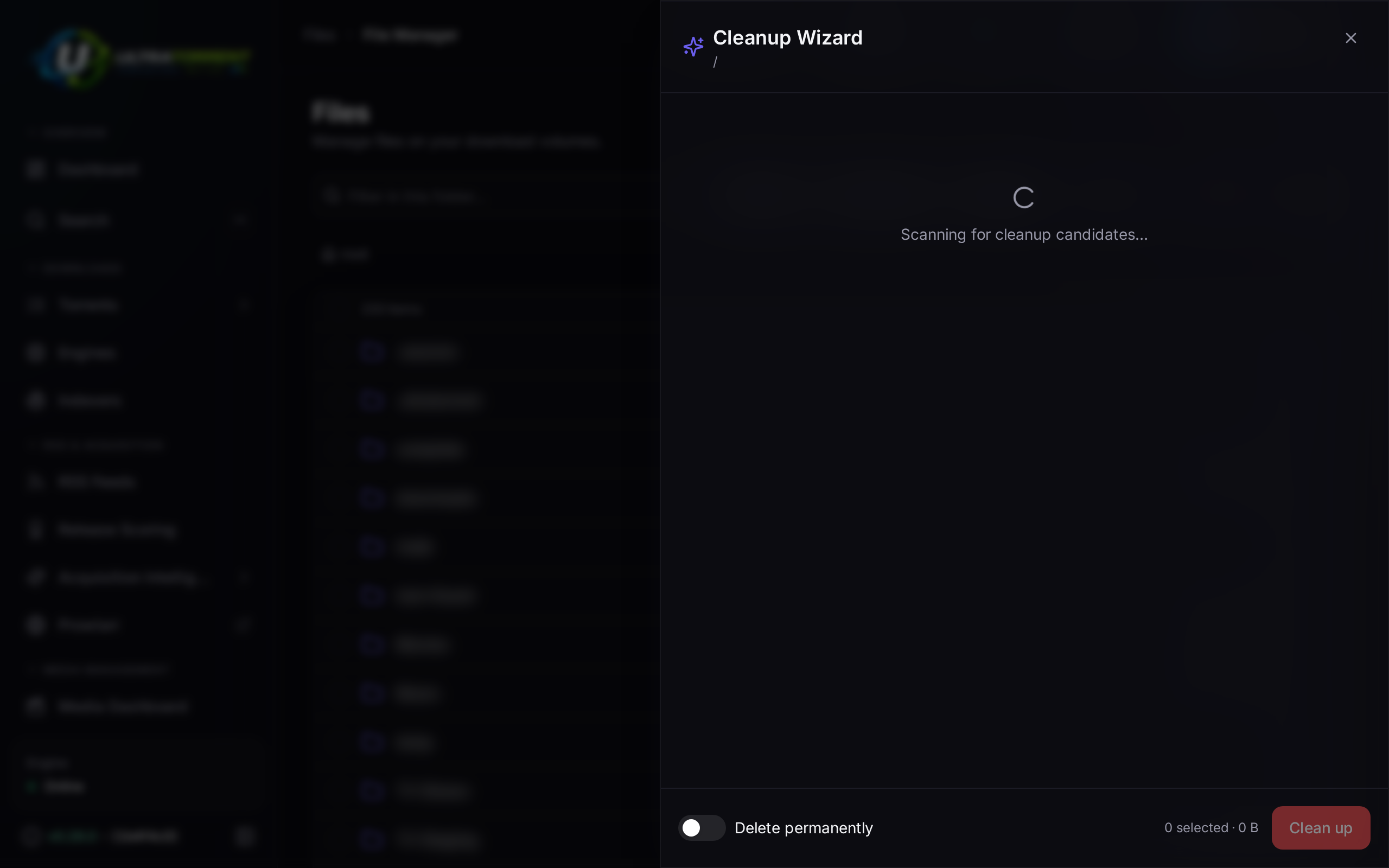 Cleanup wizard