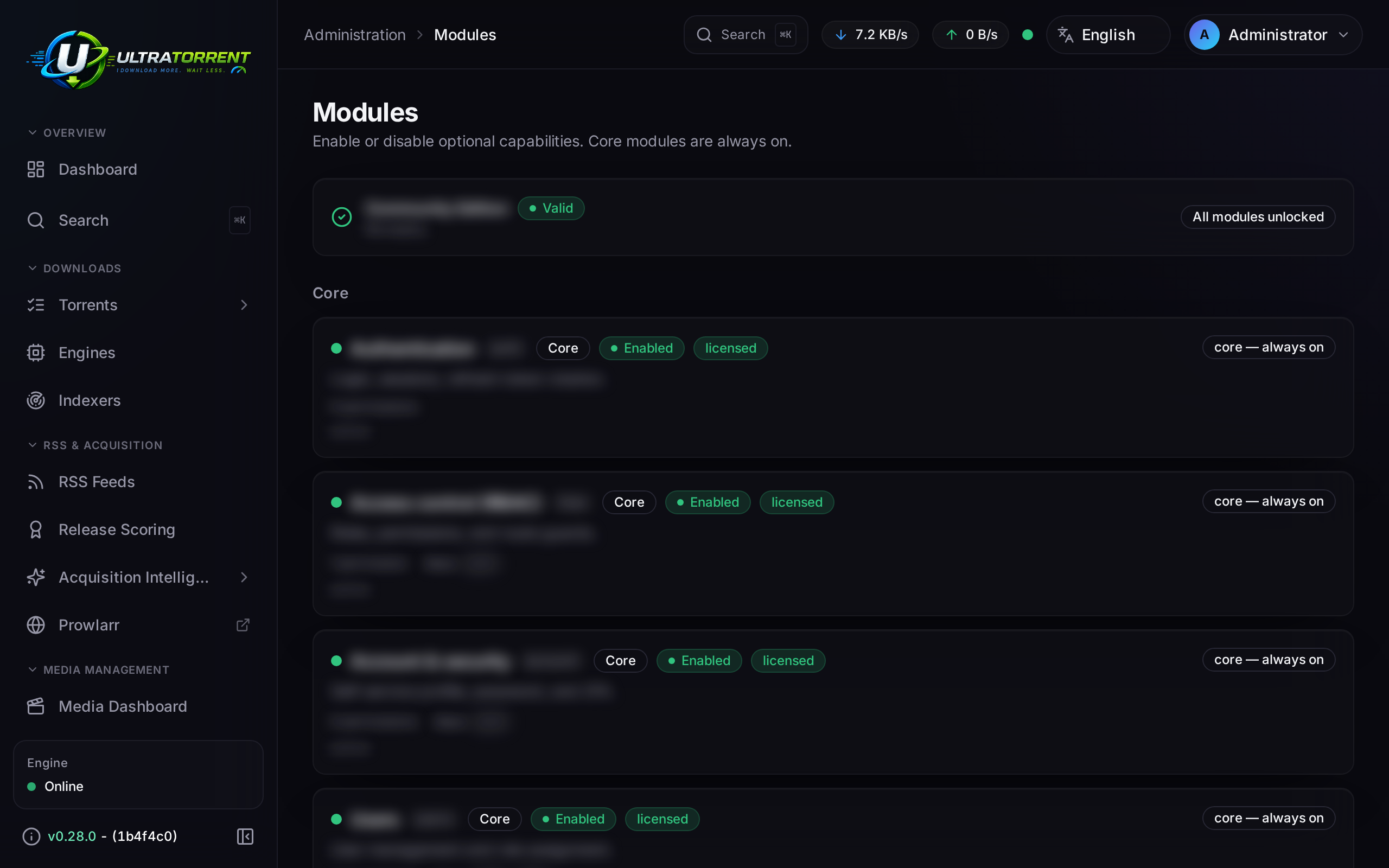 Module registry overview