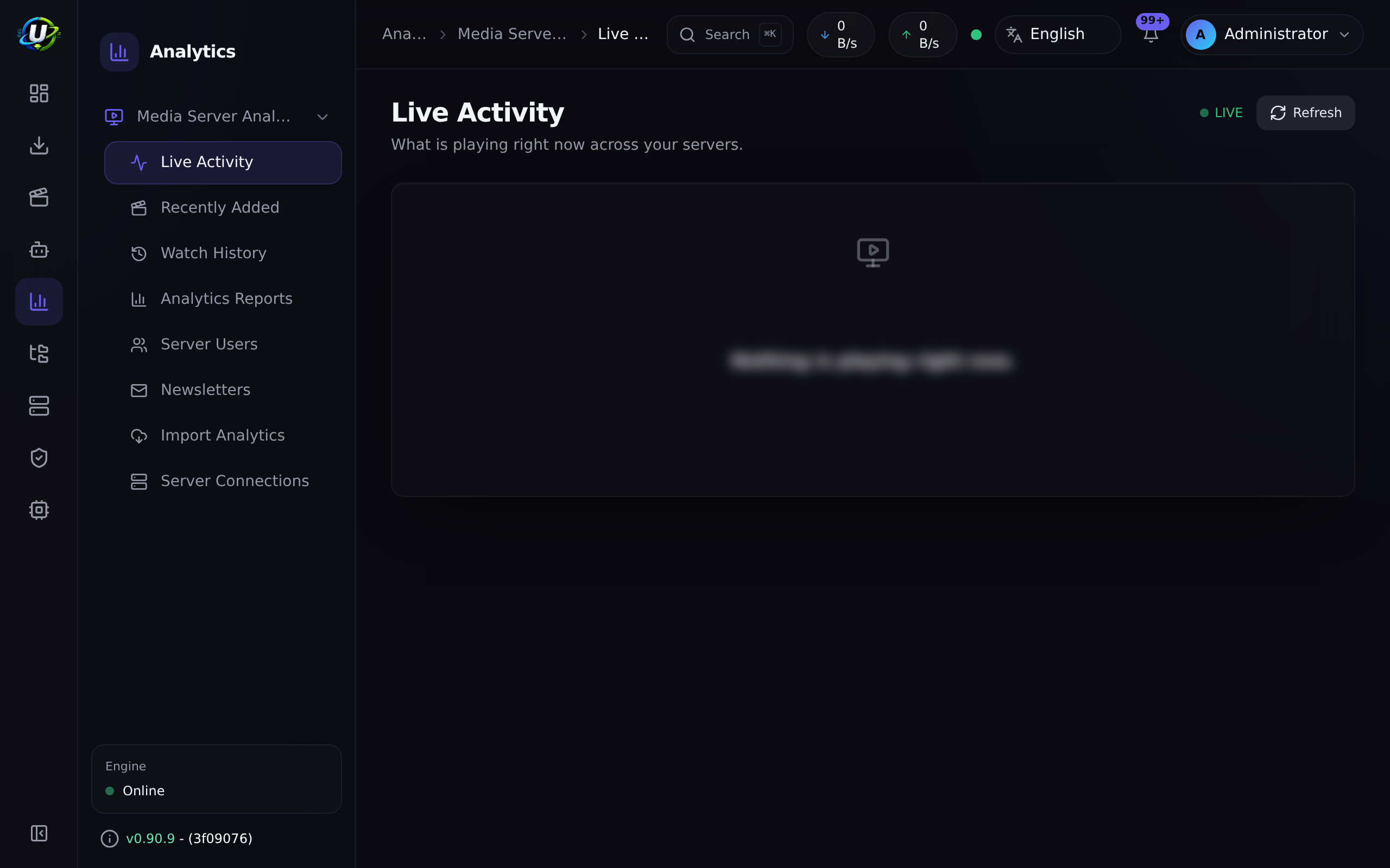Live activity showing a now-playing session
