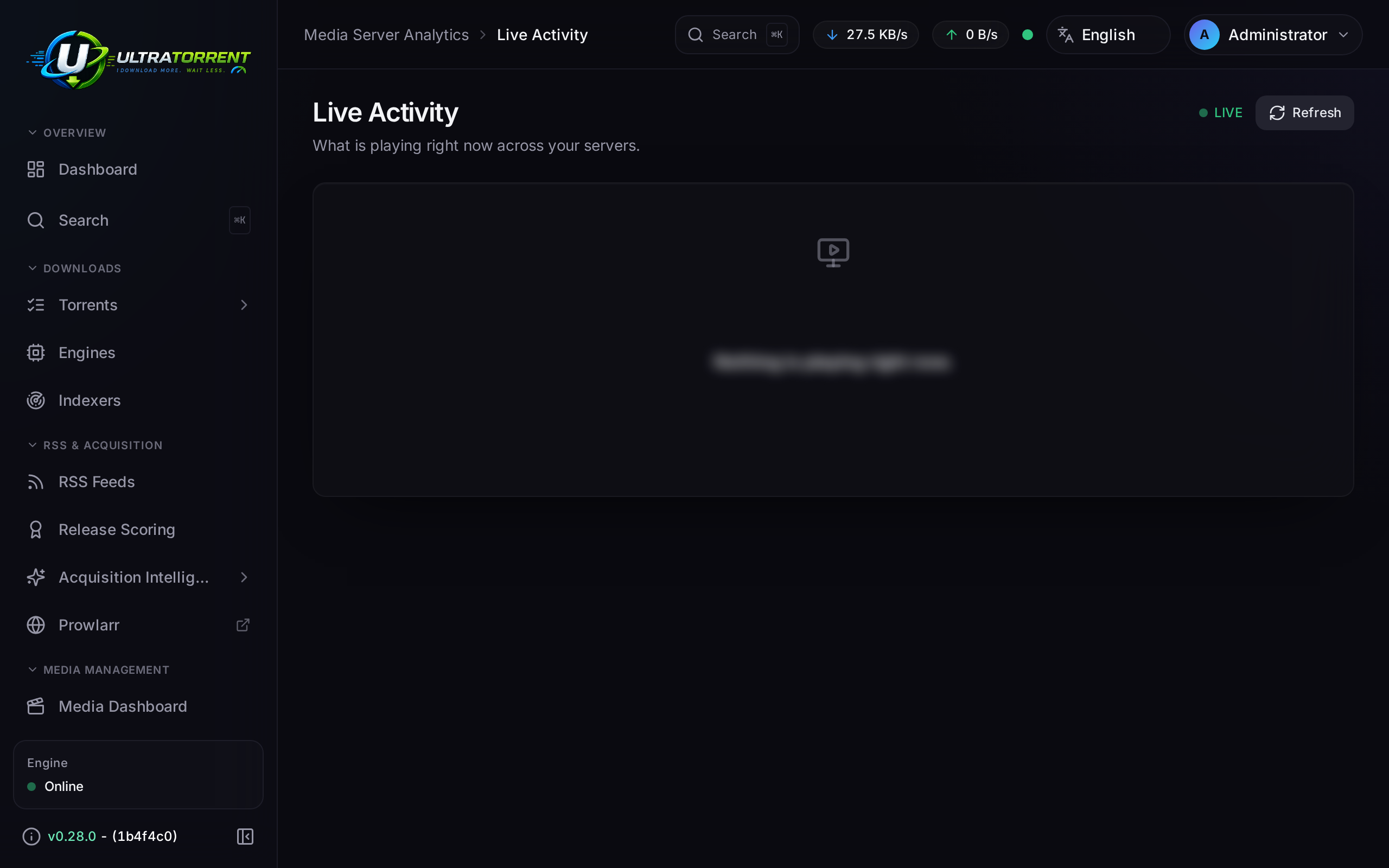 Live activity showing a now-playing session