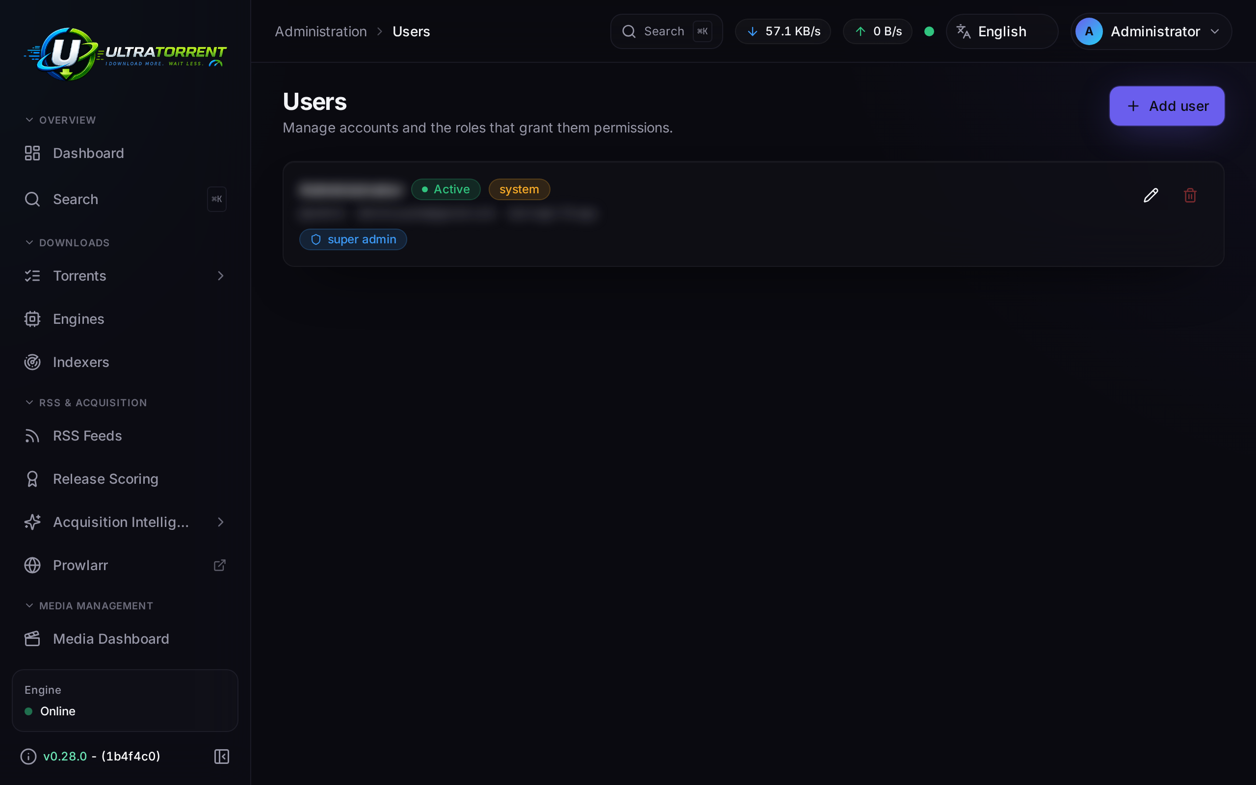 Users list